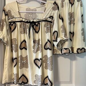 Adorable Teddy Bear Pajama Set